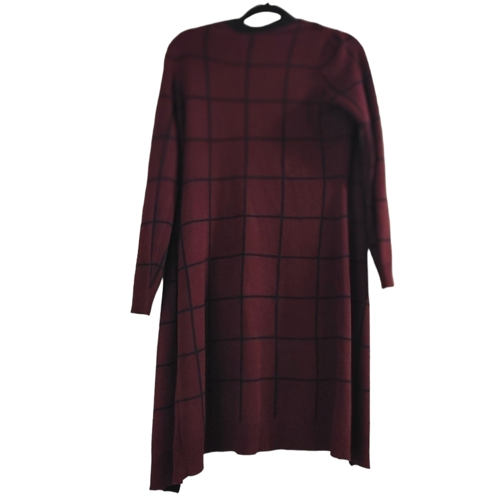 Nina Leonard women's  Dress/Cardigan  in Deep Wine/Black Medium  NWT - Picture 2 of 12